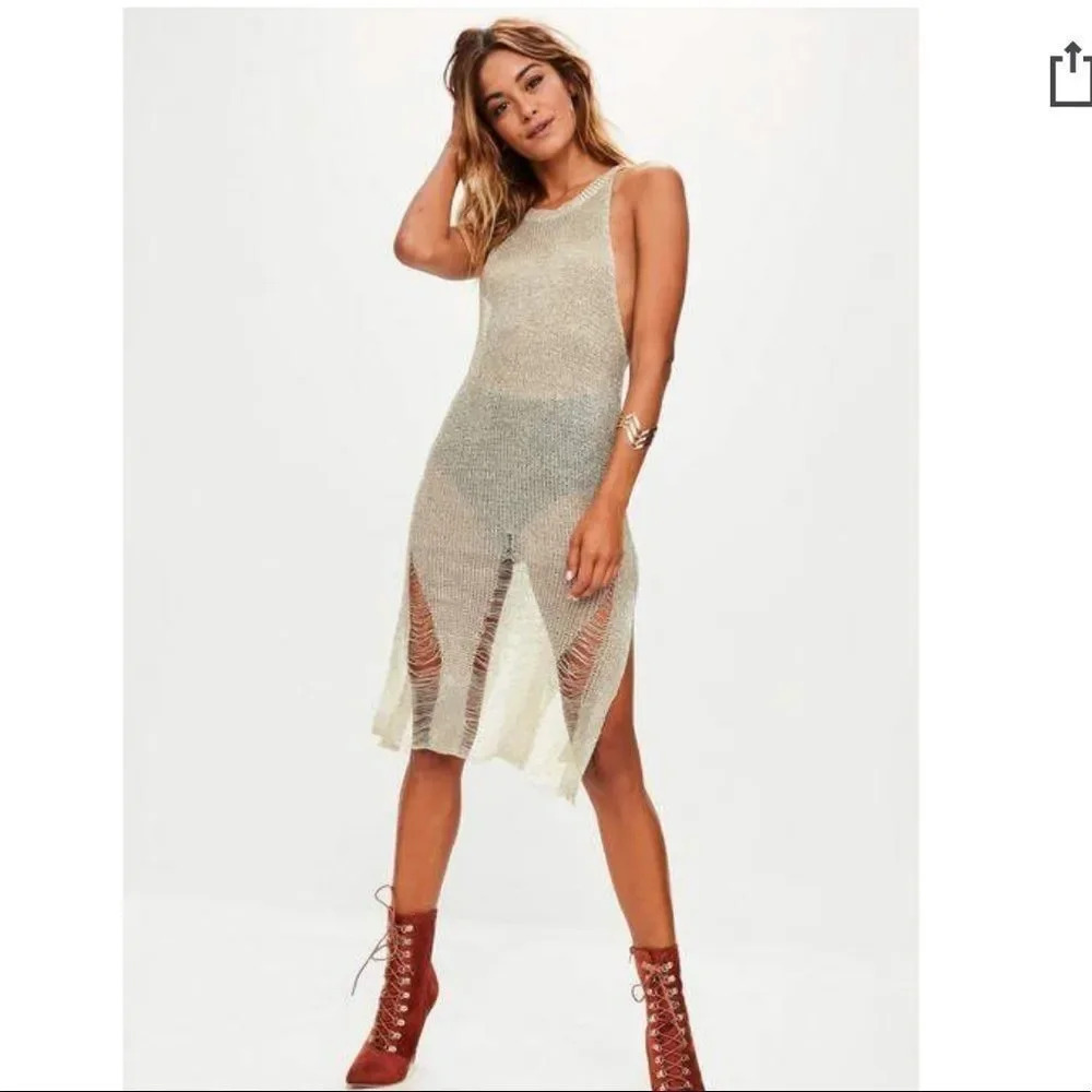 Gold Metallic sweater dress